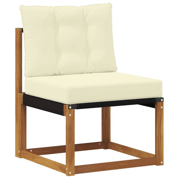 vidaXL Zestaw sof na zewnątrz z poduszką 9 pcs Naturalny i Kremowy