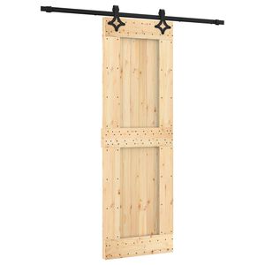 vidaXL Drzwi przesuwne 70 x 210 cm Lite Drewno Sosnowe (Nieobrobione)