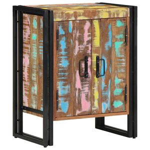 vidaXL Szafka na buty z p&oacute;łką Wielokolorowe Lite drewno z odzysku