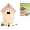 Esschert Design DIY domek dla ptaszk&oacute;w z farbą 14,8x11,7x20 cm KG145