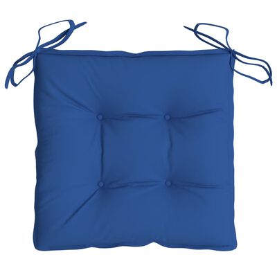 vidaXL Poduszki na krzesła, 4 szt., niebieskie, 50x50x7 cm, tkanina
