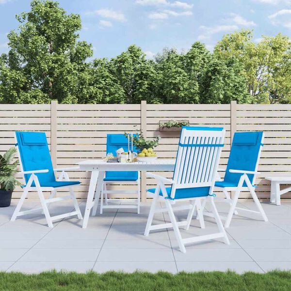 vidaXL Poduszki na krzesła z wysokim oparciem, 4 szt., jasnoniebieskie