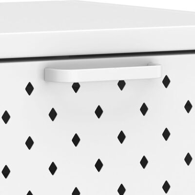 vidaXL Stolik konsolowy, biały, 106x35x75 cm, stalowy