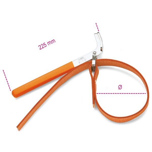 Beta Tools Klucze paskowe do filtrów oleju 1490/2