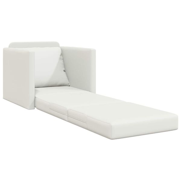 vidaXL Sofa Bed 60cm Biały Sztuczna sk&oacute;ra