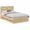vidaXL Ramka ł&oacute;żka Dąb Sonoma 120 x 190 cm Drewno inżynieryjne