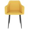 vidaXL Krzesła stołowe, 2 szt., ż&oacute;łte, tapicerowane tkaniną