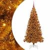 vidaXL Choinka z 300 diodami LED z podstawą złoty 180 cm PET
