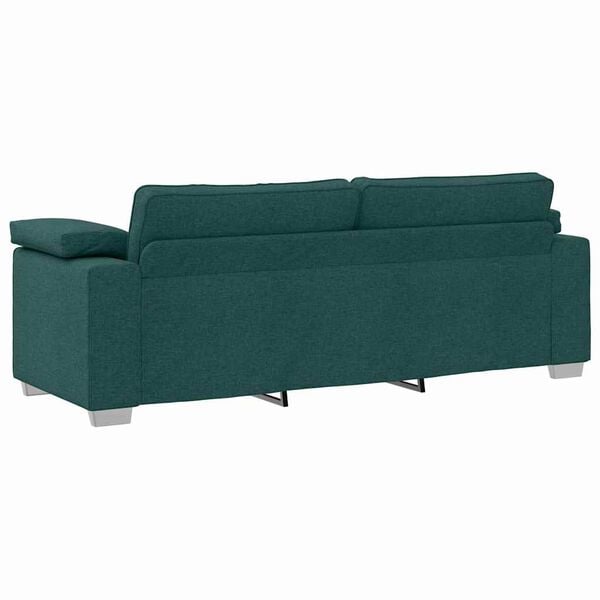vidaXL Sofa Ciemna zieleń 219 x 77 x 82 cm tkanina