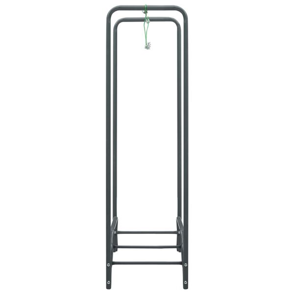 vidaXL Stojak na drewno opałowe, antracyt, 120 x 35 x 120 cm, stalowy