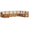 vidaXL Zestawy sof 8 pcs Naturalny Lite Drewno Akacji
