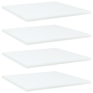 vidaXL P&oacute;łki na książki, 4 szt., białe, 40x40x1,5 cm