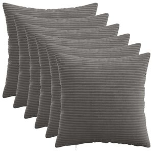 vidaXL Poszewka na poduszkę 6 pcs HEERLEN ciemnoszary 30 x 30 cm