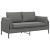 vidaXL Sofa dwuosobowa 2-osobowy ciemnoszary 188 x 81 x 89 cm Welur