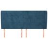 vidaXL Zagł&oacute;wek uszak, ciemnoniebieski, 203x23x118/128 cm, aksamit