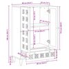 vidaXL Highboard orzech włoski 60 x 33,5 x 100 cm Drewno z mango