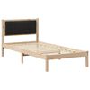 vidaXL Ramka ł&oacute;żka z tapicerowanym wezgłowiem Czarny 90 x 200 cm