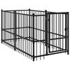 vidaXL Kojec dla psa, czarny, 193,5x97x100 cm, stalowy