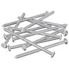 vidaXL Śruby meblowe 12 pcs Srebrny M6 x 100 mm Stal