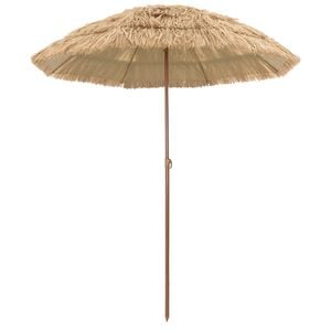 vidaXL Parasol plażowy 160 x 160 x 196 cm Poliester i Stal naturalny