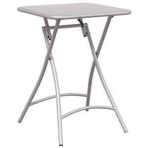 vidaXL Stolik bistro Beżowy 55 x 55 x 72,5 cm Stal malowana proszkowo