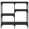 vidaXL Konsola Czarny Dąb 80 x 29 x 75 cm Materiał drewnopochodny