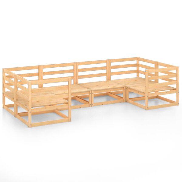 vidaXL 6-cz. zestaw mebli ogrodowych, lite drewno sosnowe