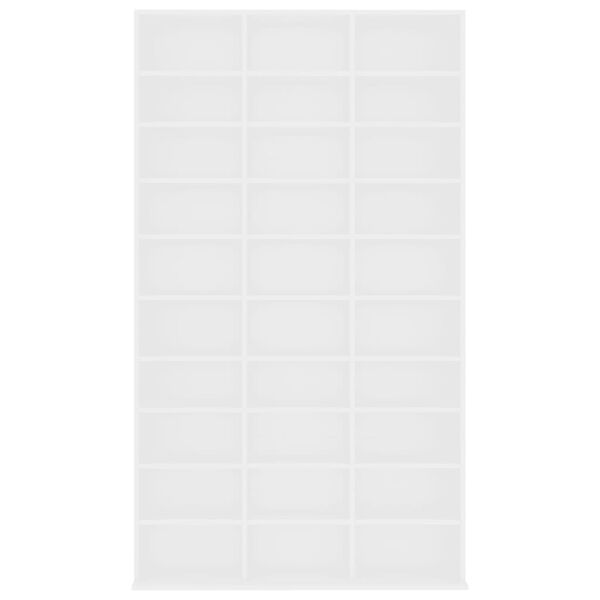 vidaXL Szafka na CD, biała, 102x16x177,5 cm, materiał drewnopochodny