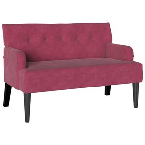 vidaXL Fotel Chesterfield Czerwone wino 112 x 65,5 x 75 cm Aksamit