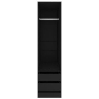 vidaXL Szafa z szufladami, czarna 50x50x200cm, materiał drewnopochodny