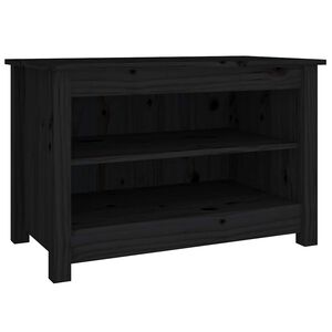 vidaXL Szafka na buty, czarna, 70x38x45,5 cm, drewno sosnowe