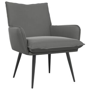 vidaXL Fotel ciemnoszary Welur