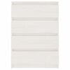 vidaXL Komoda, biała, 60x36x84 cm, lite drewno sosnowe