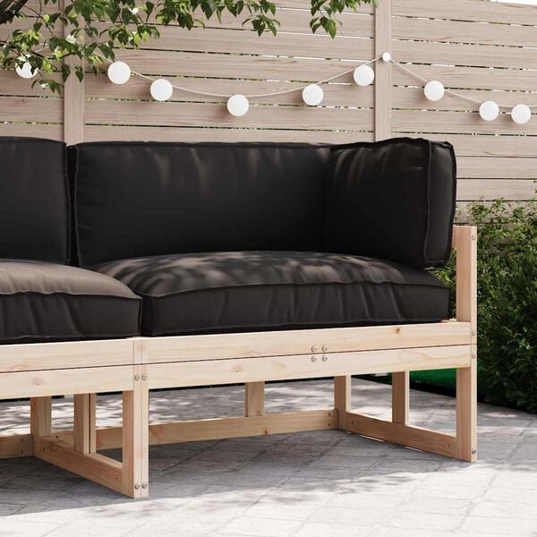 vidaXL Zestaw poduszek na paletę 3 pcs Czarny Materiał Oxford