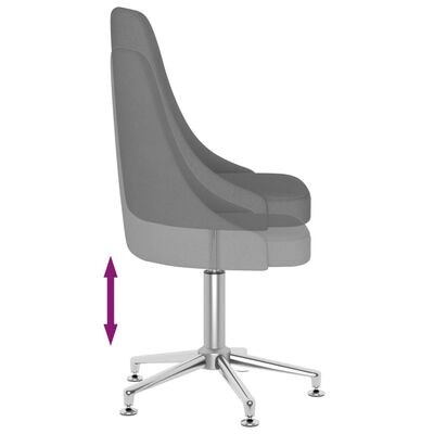 vidaXL Obrotowe krzesło biurowe, ciemnoszare, tapicerowane tkaniną