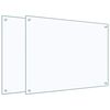 vidaXL Panele ochronne do kuchni, przezroczyste 2 szt. 80x60 cm, szkło