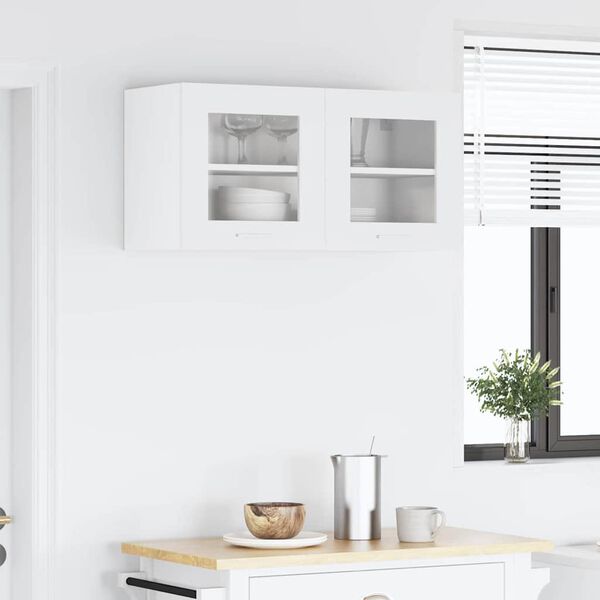 vidaXL Szafka wisząca Biały 80 x 31 x 40 cm Materiał drewnopochodny