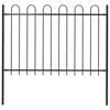 vidaXL Ogrodzenie ogrodowe BOXTEL z pałąkiem na g&oacute;rze 170x120cm czarne