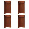 vidaXL Ogrodzenie ślimakowe 4 pcs Rdzawy 10 x 10 x 25 cm