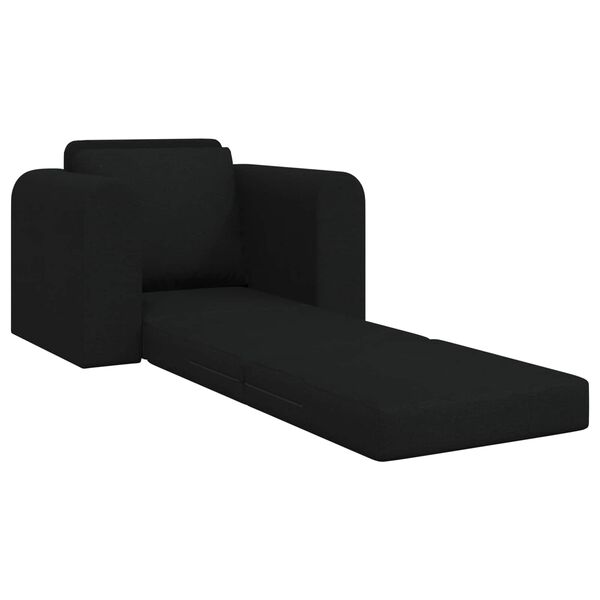 vidaXL Sofa Bed Czarny 98 x 71 x 83 cm tkanina