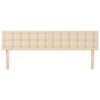 vidaXL Zagł&oacute;wki, kremowe, 200x5x78/88 cm, tkanina