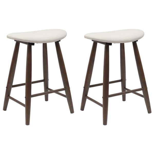 vidaXL Krzesła jadalne 2 pcs Jasny Brąz 46 x 37 x 63 cm Drewno Gumowe