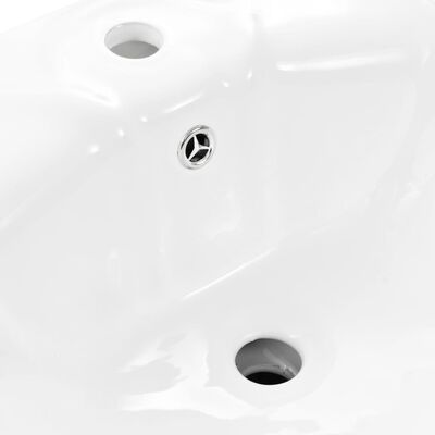 vidaXL Umywalka z postumentem, ceramiczna, biała, 580x510x200 mm