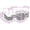 vidaXL Zestaw Sof na Ogr&oacute;d z poduszką 8 pcs Czarny Polirattan
