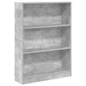 vidaXL Regał, szarość betonu, 80x24x109 cm, materiał drewnopochodny