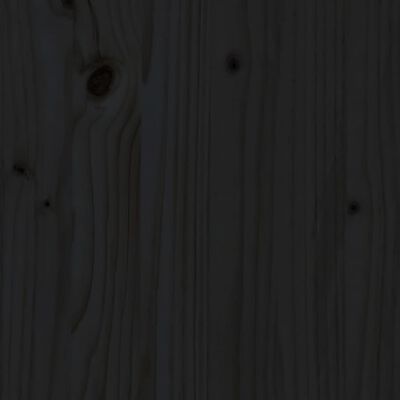 vidaXL Stolik kawowy, czarny, 80x50x35,5 cm, lite drewno sosnowe