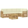vidaXL Zestaw sof na zewnątrz 6 pcs Biały i kremowy 59 x 59 x 37 cm