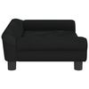 vidaXL Sofa dla dzieci, czarna, 70x45x26 cm, aksamit