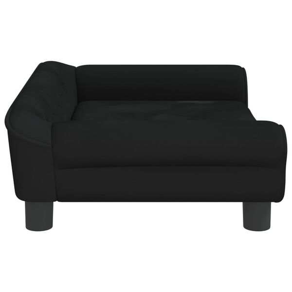 vidaXL Sofa dla dzieci, czarna, 70x45x26 cm, aksamit