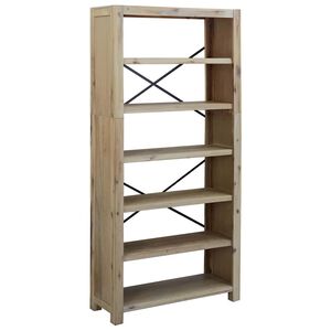 vidaXL Regał na książki z 6 p&oacute;łkami 80x30x170 cm, lite drewno akacjowe